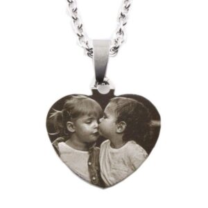 Ketting met foto gravure hart