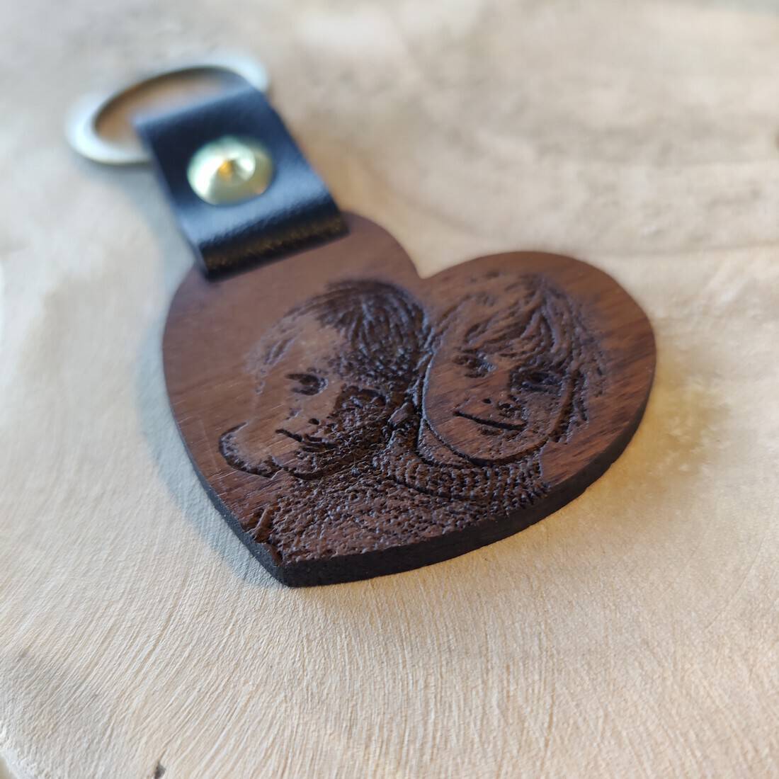 Houten sleutelhanger met foto Houten sleutelhanger met foto - Afbeelding 3