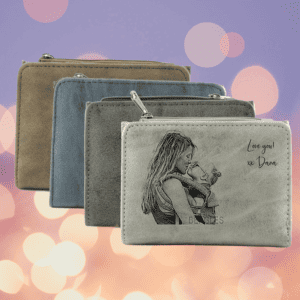 Dames portemonnee met foto gravering