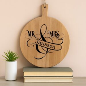 Ronde houten snijplank met eigen tekst en design ⌀ 30 cm